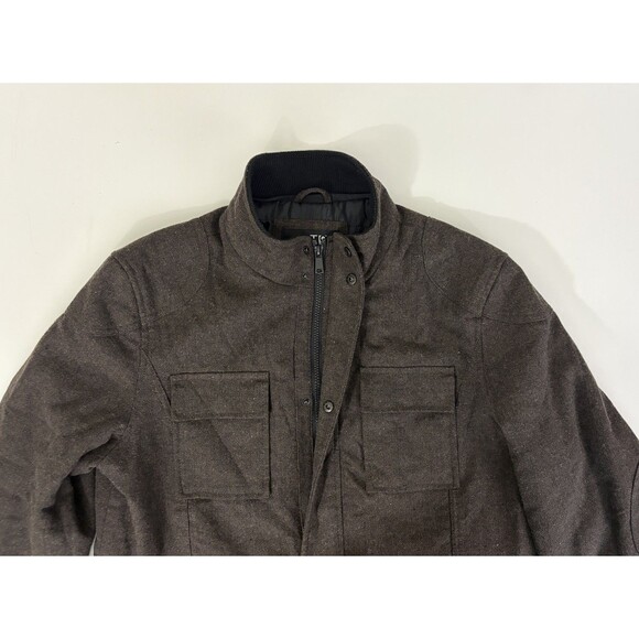 Apt 9 Men’s Utility Wool Blend Tweed Pattern Coat Size L - Picture 3 of 10